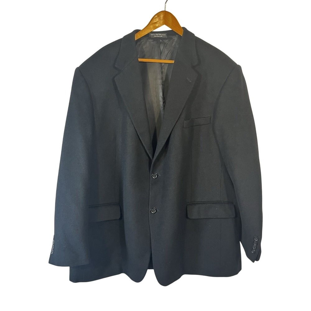 Gianfranco‎ Ruffini Blazer Mens 50R Preppy Black Camel Hair Sport Coat